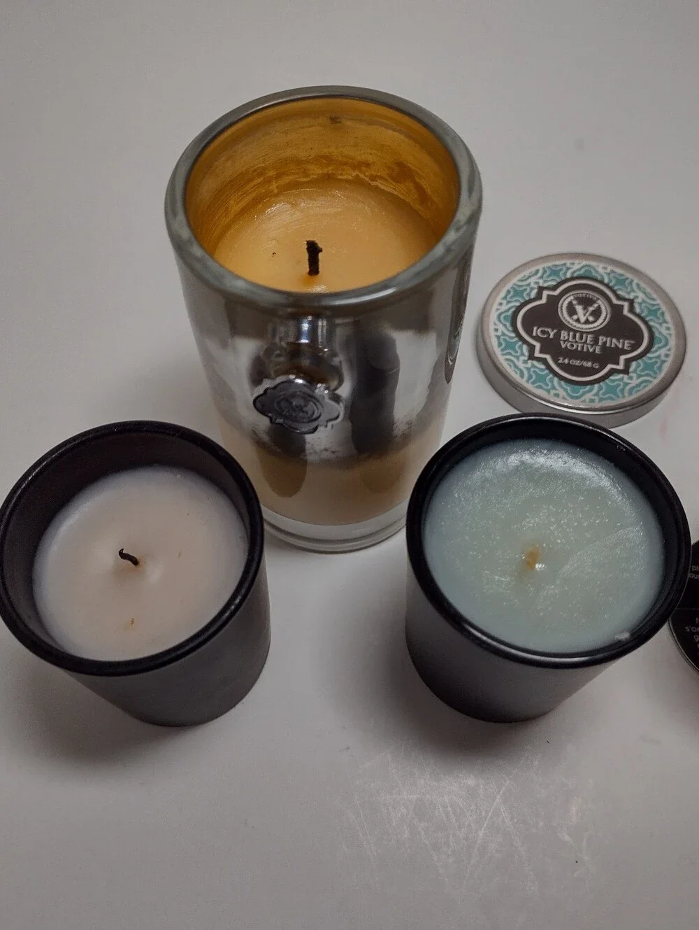 Set Of 3 Little Candles.  Votivo And Nest.